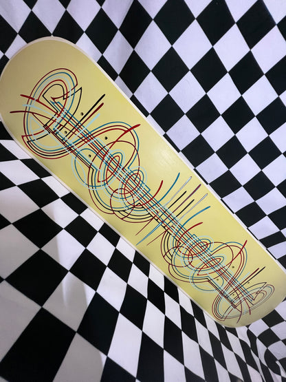 Striping On Skateboard - Desk/Wall Art