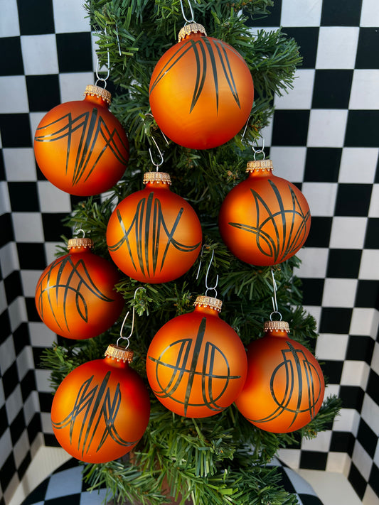 Pinstriped Ornaments