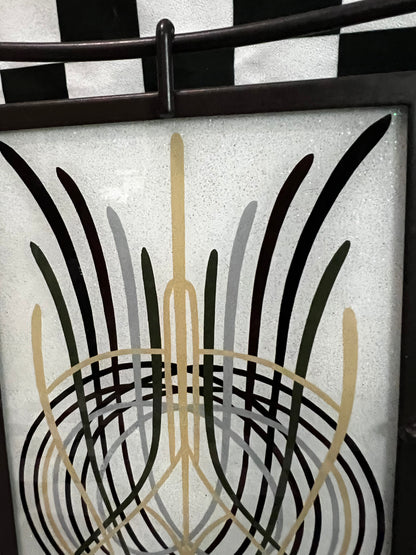 Framed Pinstriping - 5x7 - Enamel On Glass